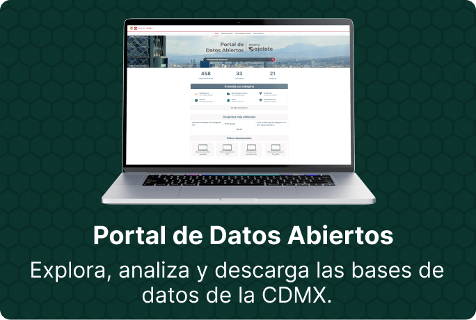 Open Data Portal. Explore, analyze and download the databases of the CDMX.